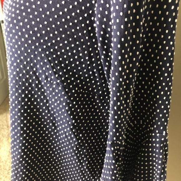Anthropologie Sunday in Brooklyn Navy Polka Dot Trumpet Sleeve Top, Small - Picture 5 of 8